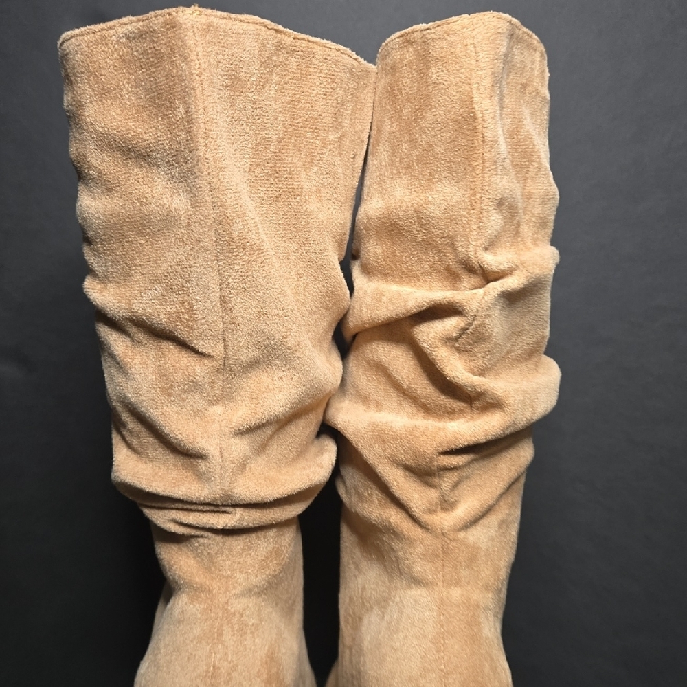 Tan Suede Women's Boots - Picture 6 of 8